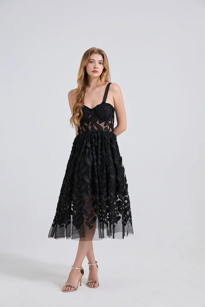Lacy Vineyard Spaghetti Strap Sweetheart Special Occasion Dress