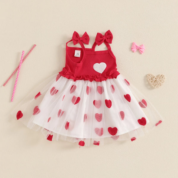 Lucy Lovely Hearts Spaghetti Strap Dress for Baby & Toddler Girls