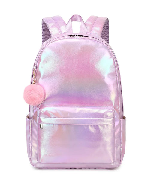 So Shiny Smooth Iridescent Backpack Set