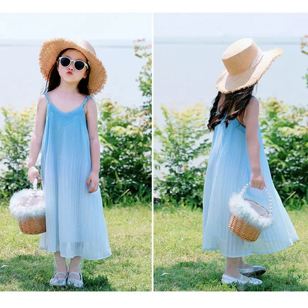 Momma & Me Matching: The Una Blue Dip-Dye Ombre Shift Sundress- EXTENDED SIZES!