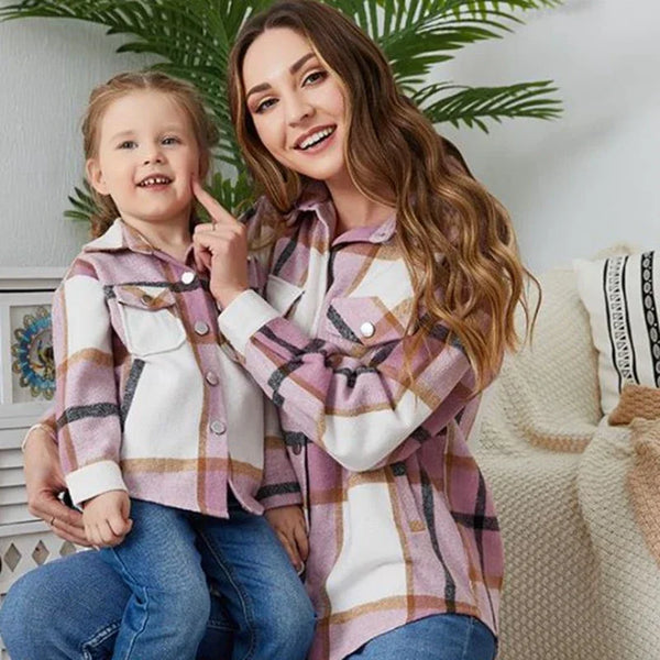 Mommy & Me Classic Plaid Button-Down Shackets for Women & Girls