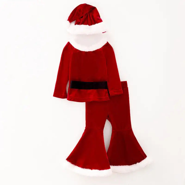 Ellie Elf Velvet Christmas Costume/Outfit for Girls