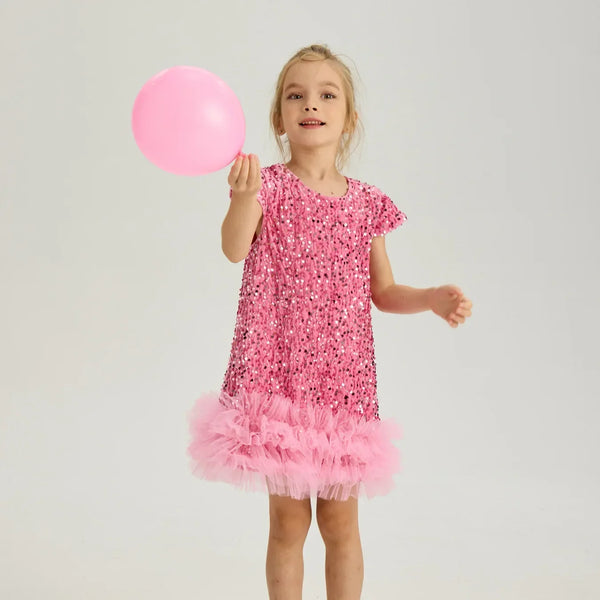 Cristabella Sequin Party Dress for Toddler & Little Girls