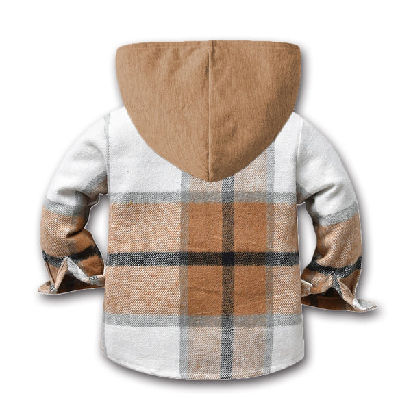 The Hooded Plaid Shacket for Baby & Girls