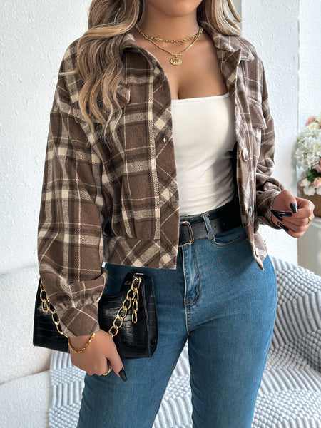Britt Plaid Cropped Shacket