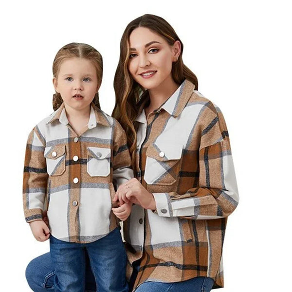 Mommy & Me Classic Plaid Button-Down Shackets for Women & Girls