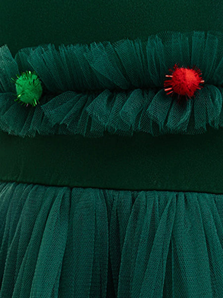 Merry Christmas Pom Pom Party Dress