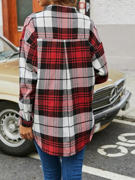 The Marla Red Plaid Button-Down Shirt for Women & Teens