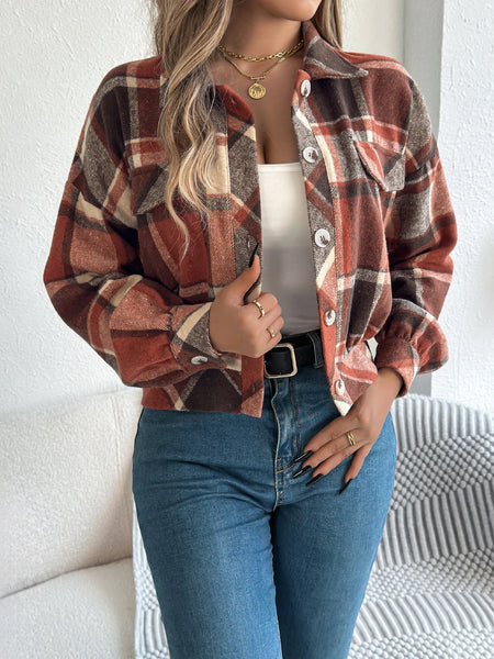 Britt Plaid Cropped Shacket