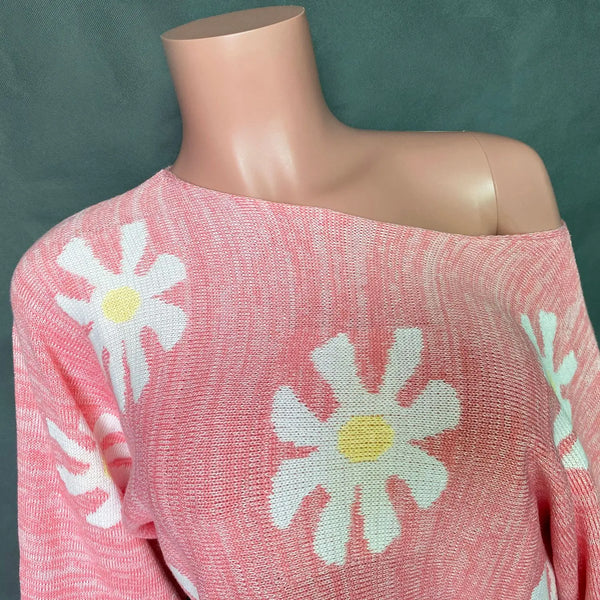 Pretty Flowers Sweater Shorts & Top Outfit Set