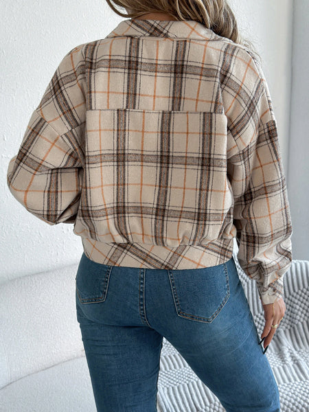 Britt Plaid Cropped Shacket