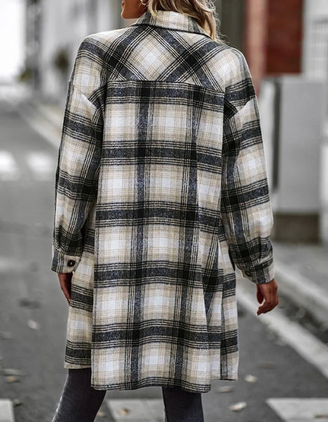 The Jocelyn Longline Plaid Shacket for Women & Teens