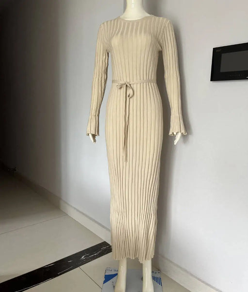 Easy Breezy Ribbed Knit Sweater Maxi Dress for Women & Teens