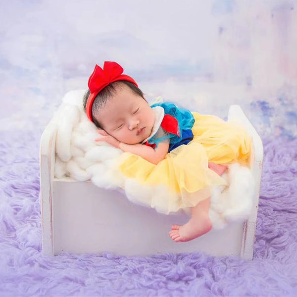 Snow White Dress + Bow Costume for Baby Girls