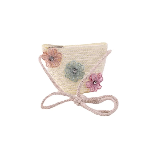 Sunny Summer Straw Hat & Purse Set for Little Girls