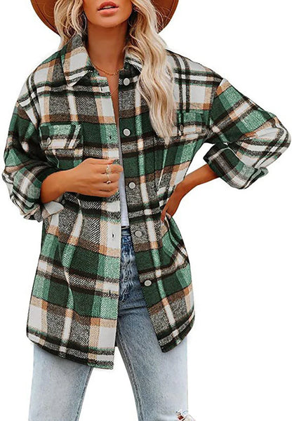 Zila Thick Plaid Shacket
