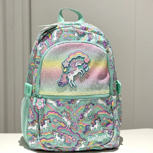 Smiggle® Pastel Unicorn Sparkly Large Capacity Backpack & Accessories