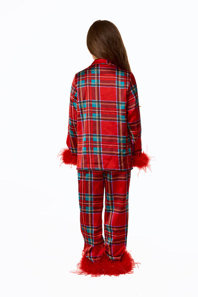 Satin Dreams Holiday Plaid Pjs for Women, Girls & Teens