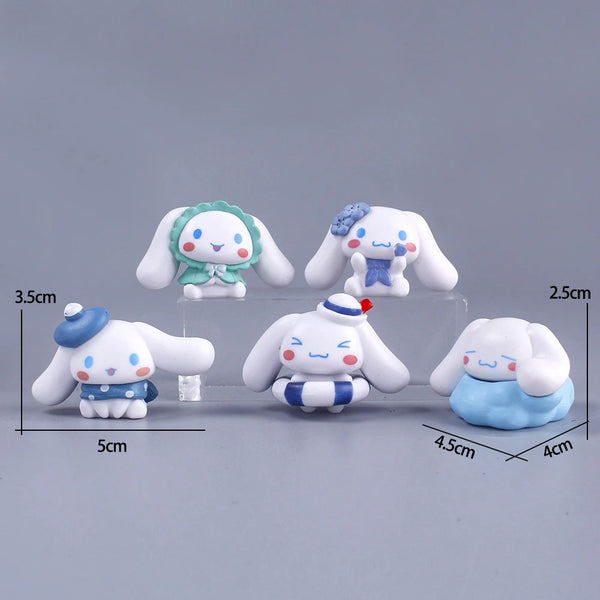 Cinnamoroll 5cm Five Piece Figurine Set