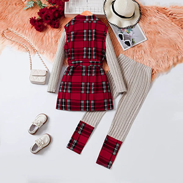 The Cezanne Chic Red Plaid Outfit for Girls & Tweens