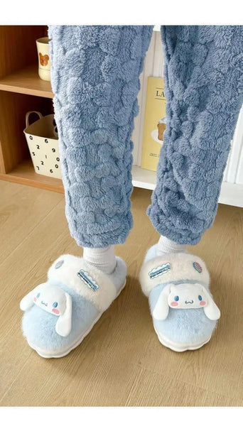 So Chic Hello Kitty™, Cinnamoroll™, or Kuromi™ Fluffy Slipper Slides for Teens & Women