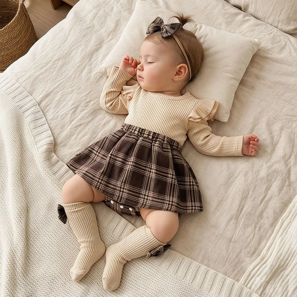 Phillipa Plaid 4-Piece Outfit Set for Baby & Toddler Girls