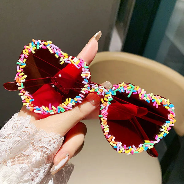 Candy Sprinkles Super Sweet Heart Sunglasses for Girls