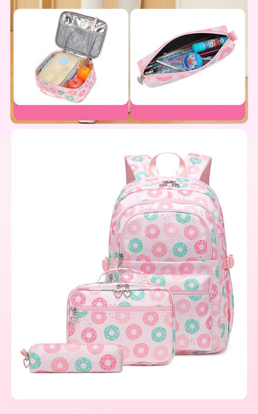 Girls Yummy Donuts Backpack Set