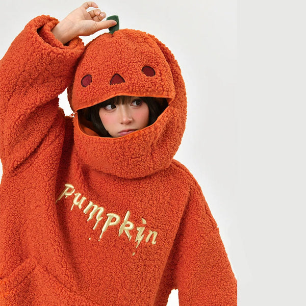 Extra Cozy Oversized Pumpkin Hoodie/Costume
