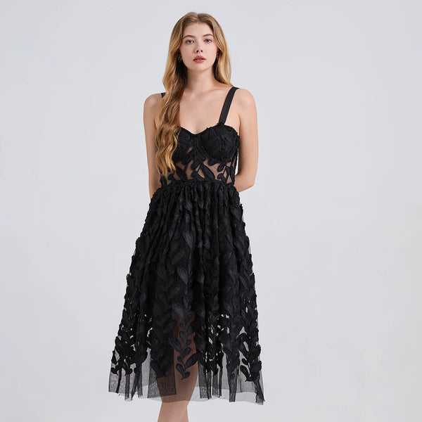 Lacy Vineyard Spaghetti Strap Sweetheart Special Occasion Dress