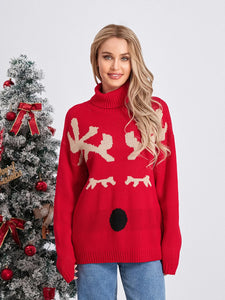 Reindeer Face Women's Christmas Sweater