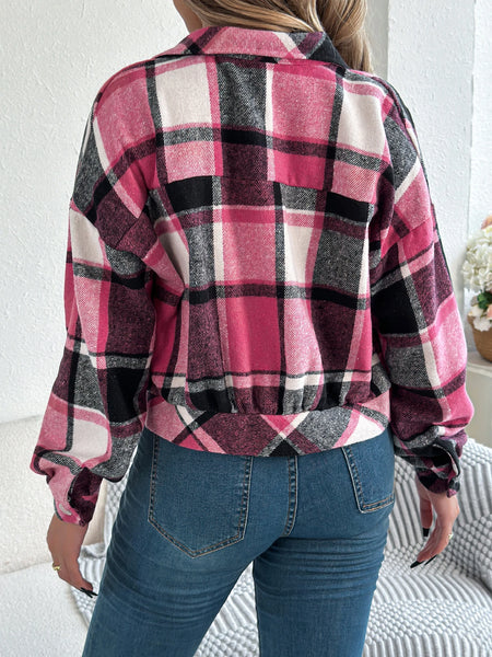 Britt Plaid Cropped Shacket