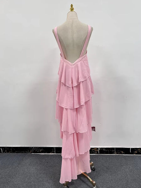 Primrose Pink Ruffled Dress for Women & Teens