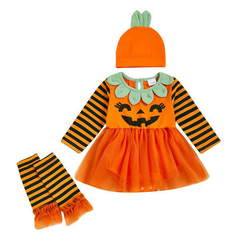 Happy Little Pumpkin Costumer/Outfit for Baby & Toddler Girls