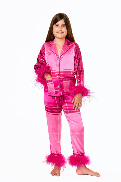 Satin Dreams Holiday Plaid Pjs for Women, Girls & Teens