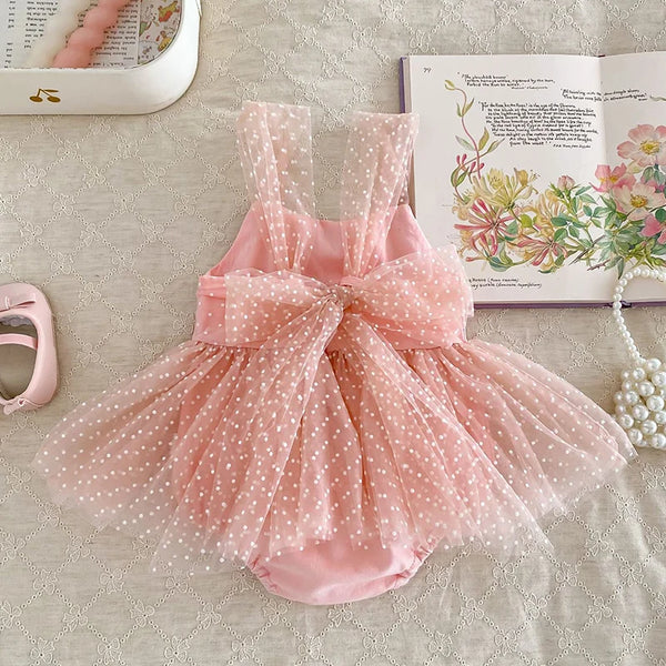 Empress Swiss Dots Special Occasion Romper Dress