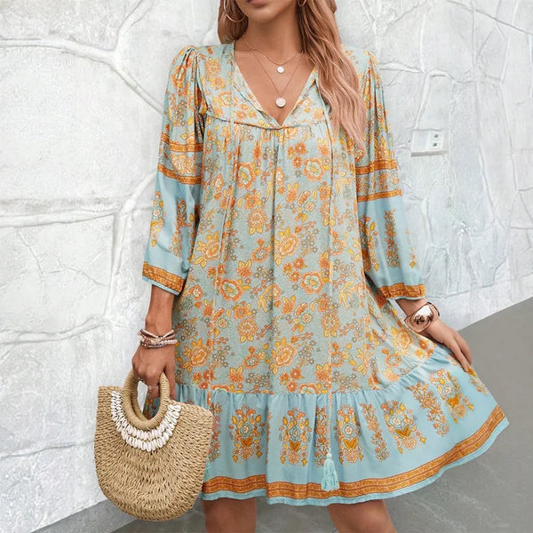 Annie Floral Boho Shift Dress for Women & Teens
