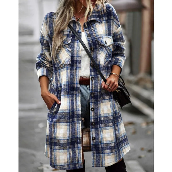 The Jocelyn Longline Plaid Shacket for Women & Teens