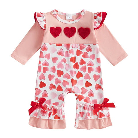 Hearts Aflutter Romper for Baby Girls