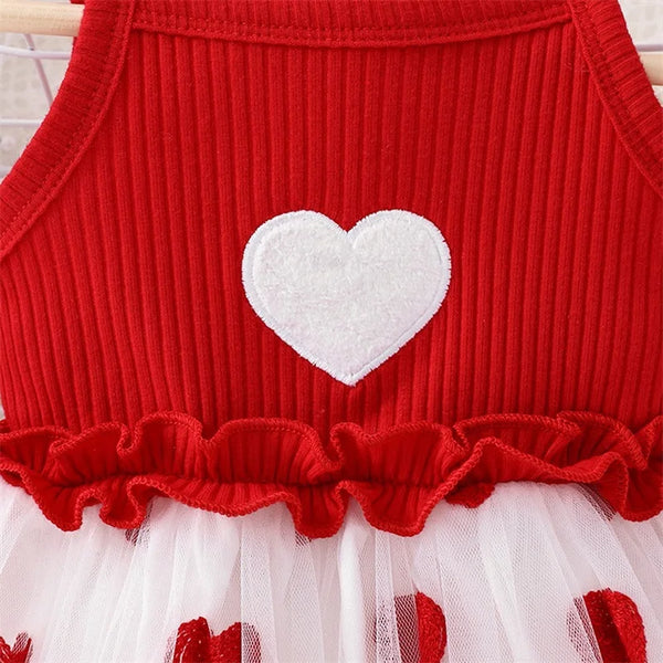 Lucy Lovely Hearts Spaghetti Strap Dress for Baby & Toddler Girls