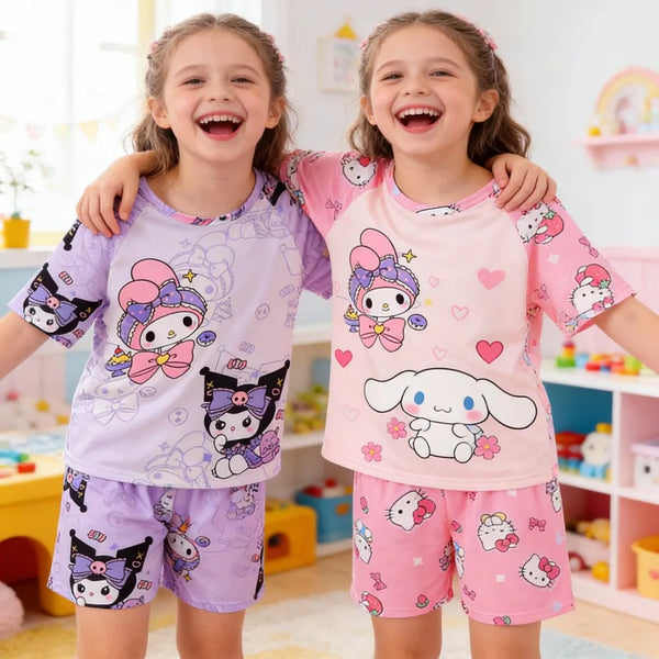 Best Friends Hello Kitty™, Cinnamoroll™, Kuromi™ or MyMelody™ Pajama Set for Girls
