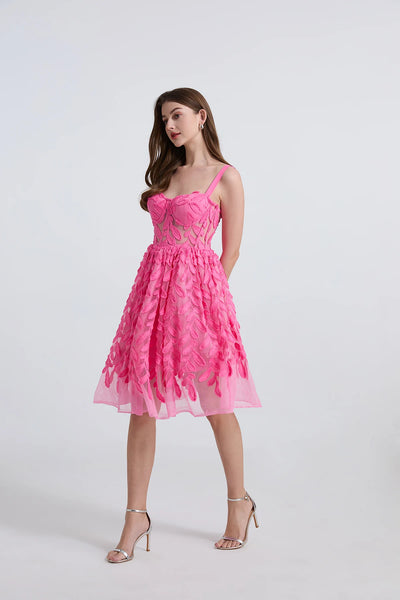 Lacy Vineyard Spaghetti Strap Sweetheart Special Occasion Dress