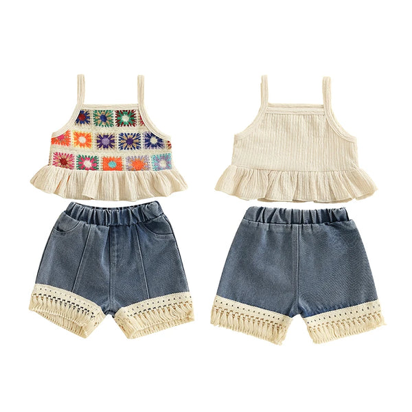 Flower Child Adorable Short Set for Babies, Toddlers, & Little Girls