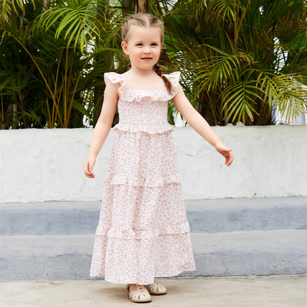 Momma & Me Pink Posies Boho Maxi Dress