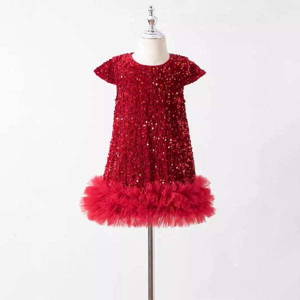 Cristabella Sequin Party Dress for Toddler & Little Girls