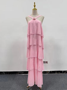 Primrose Pink Ruffled Dress for Women & Teens