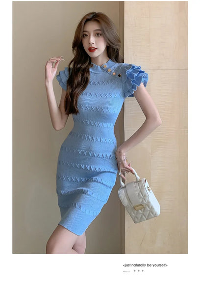 Fallyn Chic Ruffled Bodycon Dress for Women & Teens