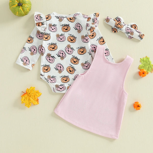 Peek-a-Boo Pumpkin Outfit for Baby & Toddler Girls