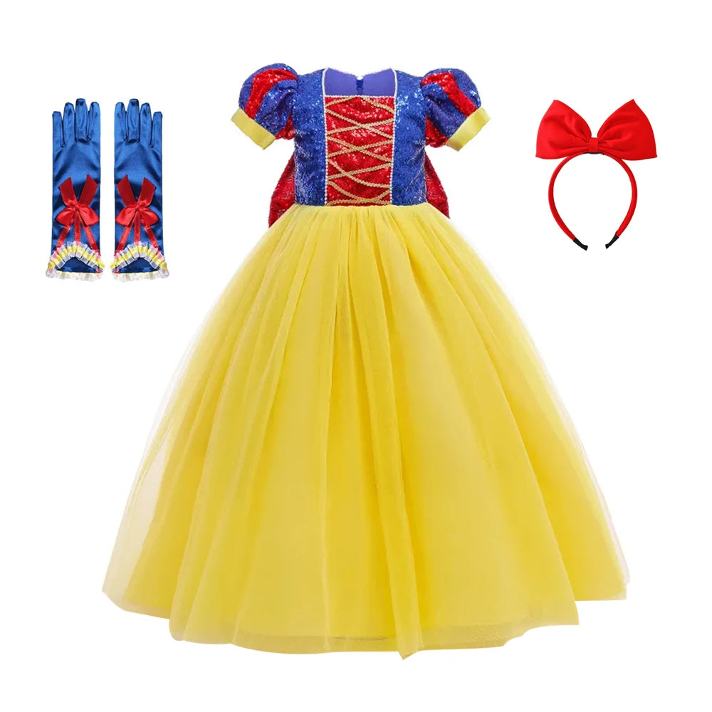 Sparkly Fancy Snow White™ Ball Gown Costume for Girls