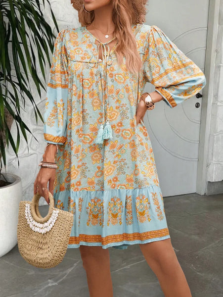 Annie Floral Boho Shift Dress for Women & Teens
